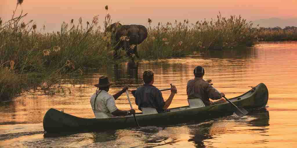 Canoeing in Mana Pools, Tembo Plains Camp
