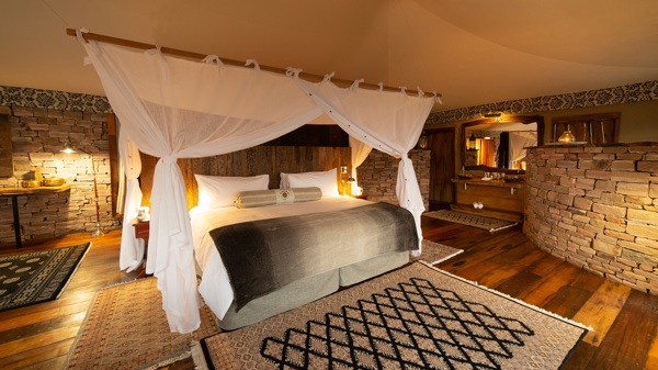 Guest room, Tembo Plains Camp, Zimbabwe