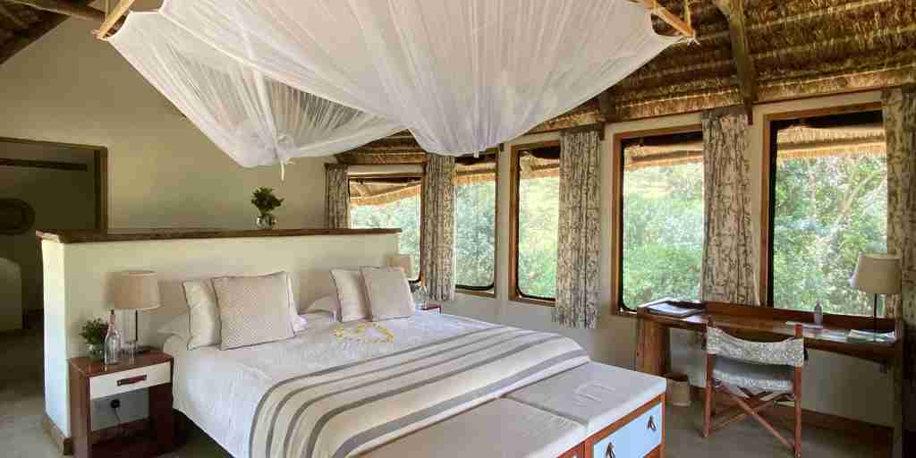 River cottage bedroom, El Karama, Kenya