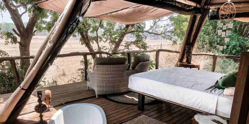 Guest room views, Shawa Luangwa Camp, Zambia