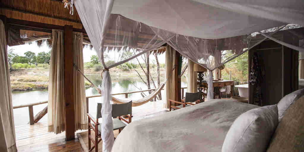 Guest bedroom, Sindabezi, Victoria Falls, Zambia