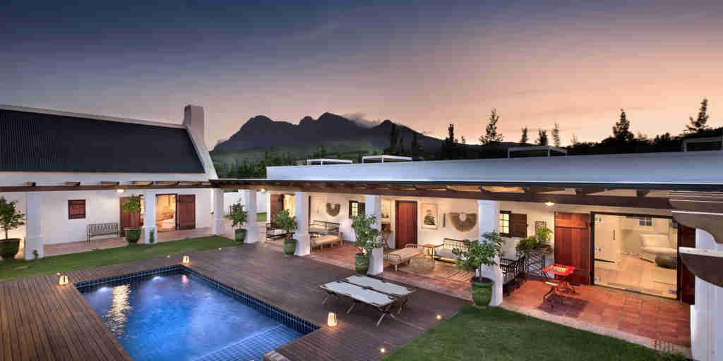 Swimming pool, Fynbos Family House, Babylonstoren, South Africa