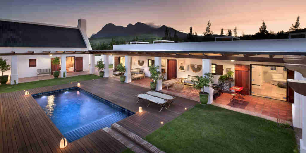 Swimming pool, Fynbos Family House, Babylonstoren, South Africa