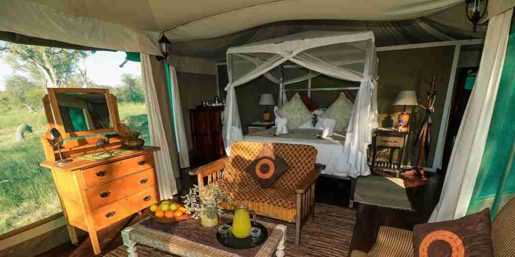 Family suite bedroom, Bomani Tented Lodge, Zimbabwe
