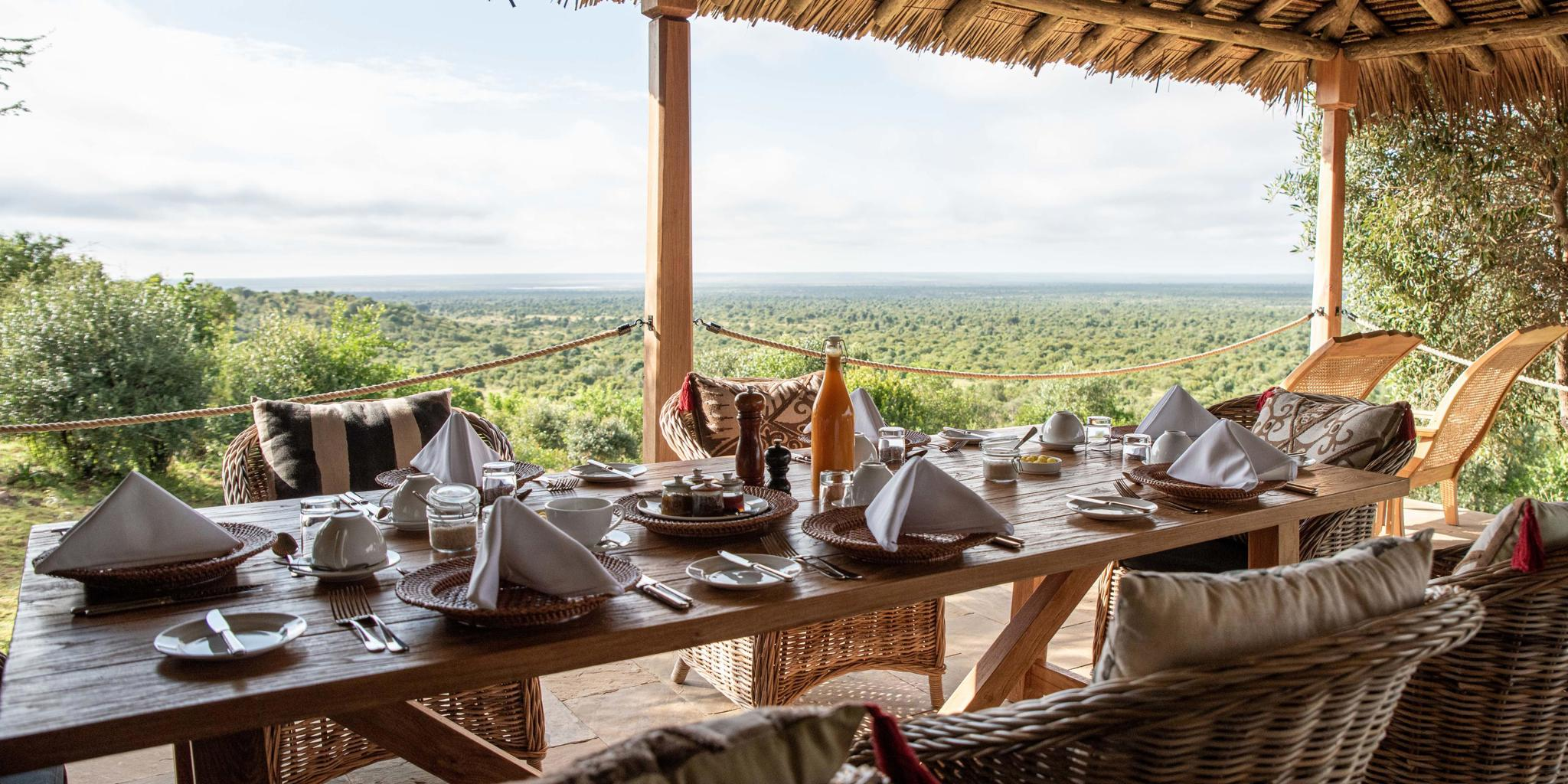 Breakfast views, Governors Mugie House, Kenya