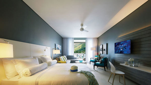 double bedroom, eden bleu hotel, mahe, the seychelles