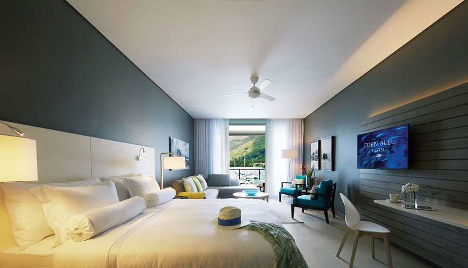 double bedroom, eden bleu hotel, mahe, the seychelles