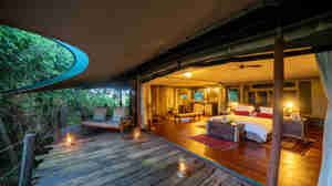 bedroom deck, mara plains camp, greater mara, kenya
