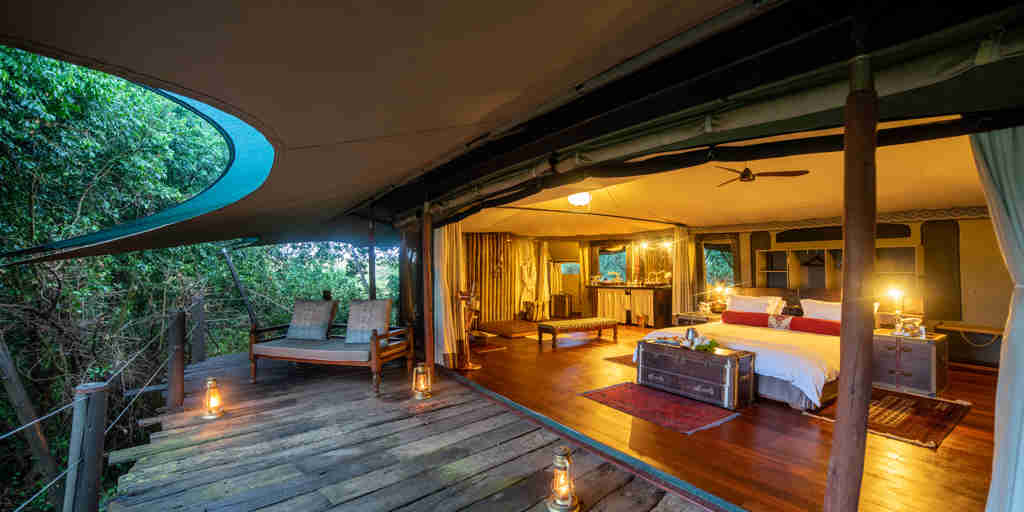 bedroom deck, mara plains camp, greater mara, kenya