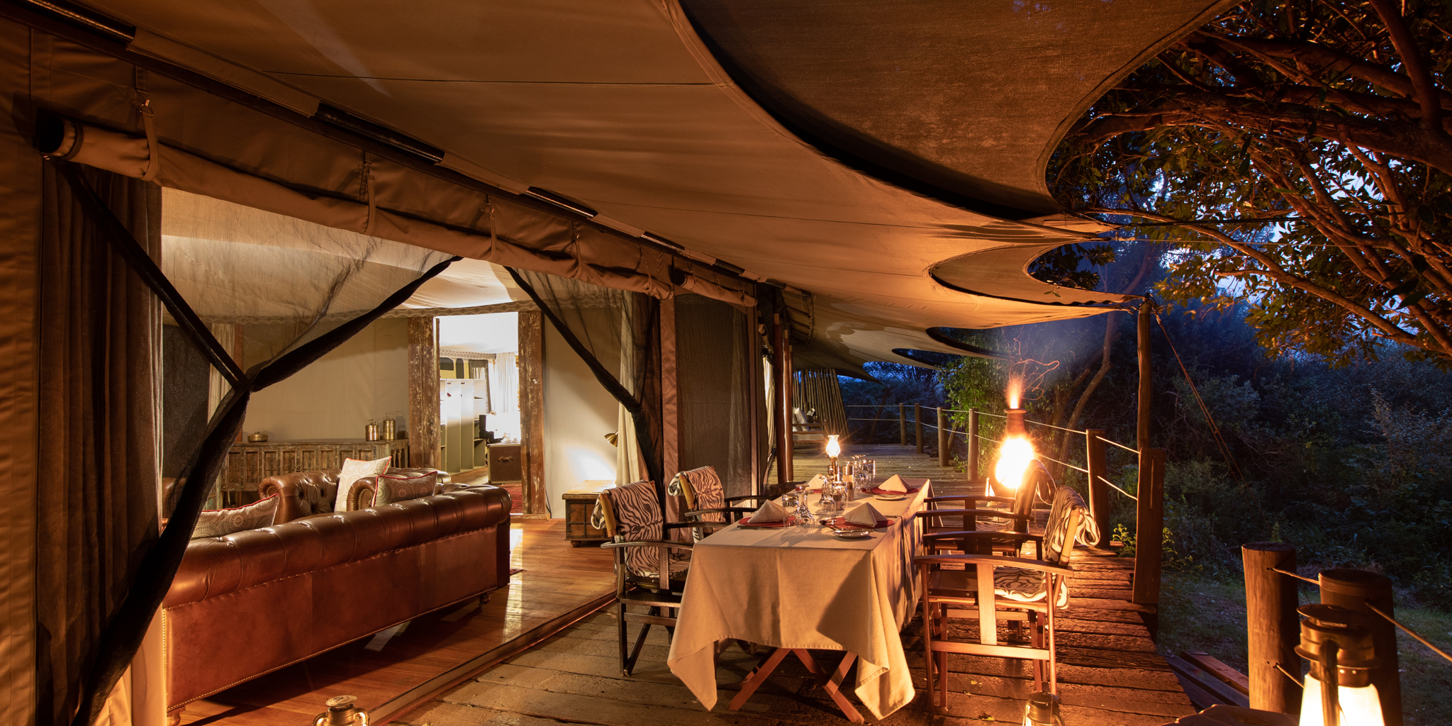 dining, mara plains camp, greater mara, kenya