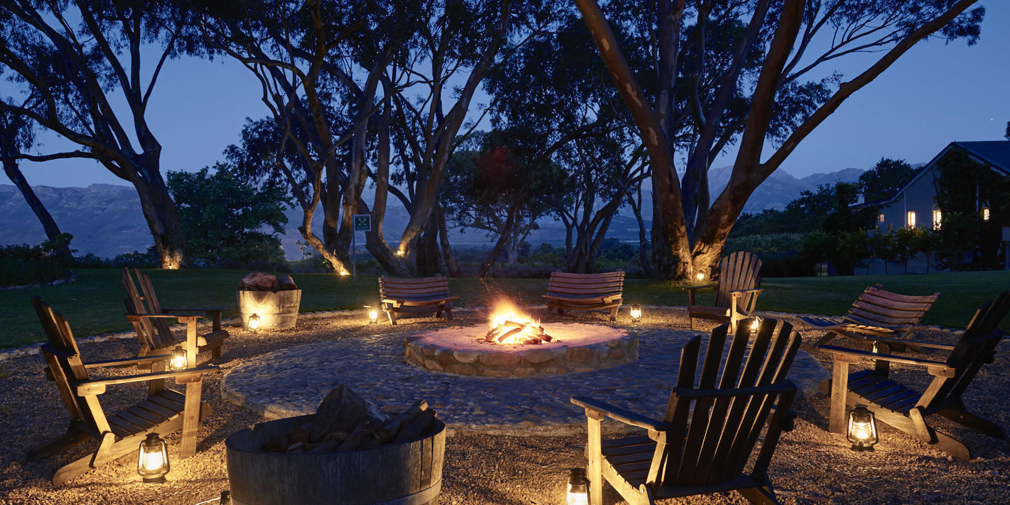 fireplace, boschendal, the winelands, south africa