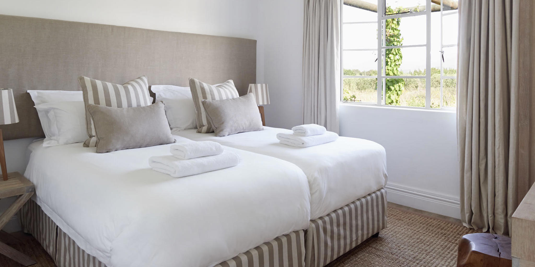 twin room, boschendal, the winelands, south africa