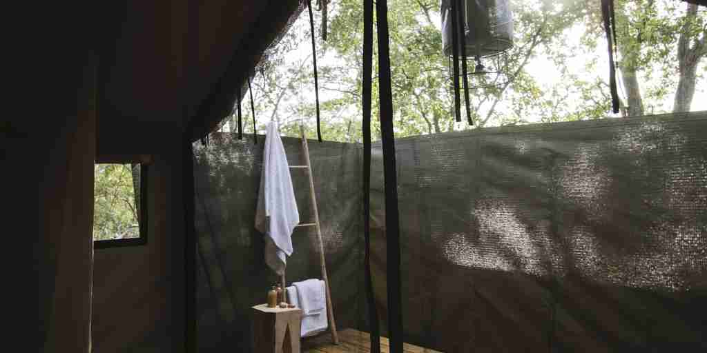 shower, simbavati trails camp, timbavati, south africa