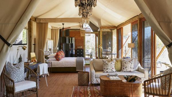 family room, tuludi camp, khwai private reserve, botswana