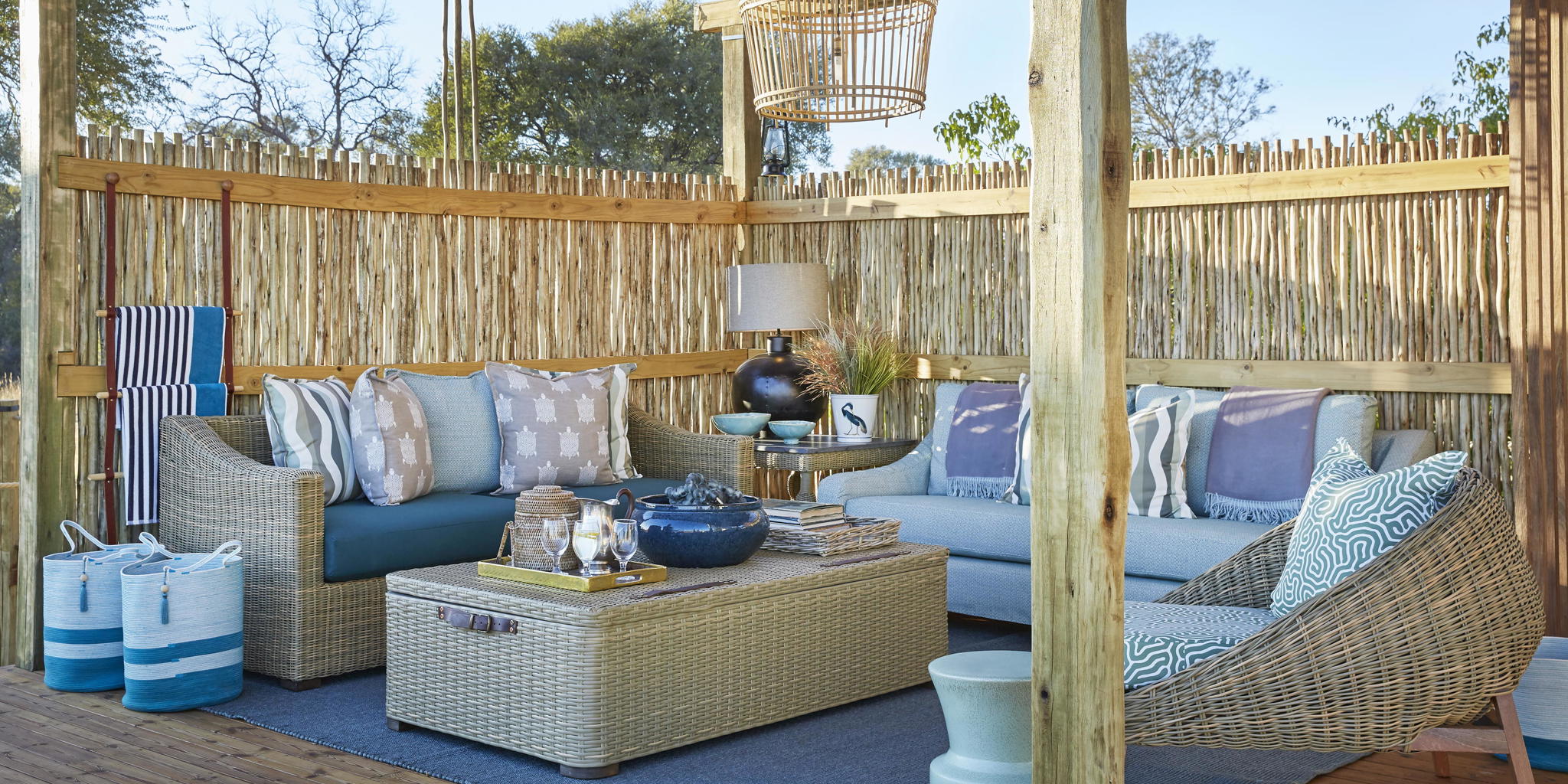 lounge, tuludi camp, khwai private reserve, botswana