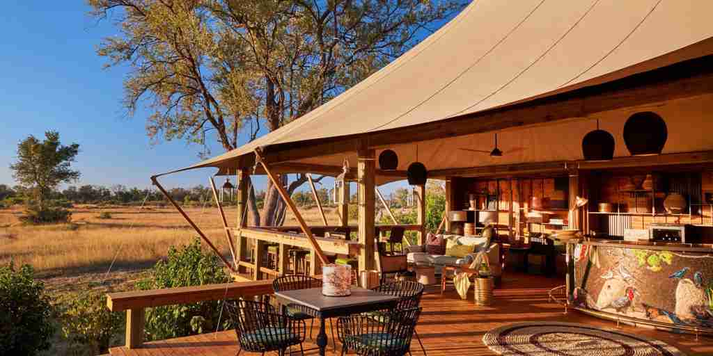 decking, tuludi camp, khwai private reserve, botswana