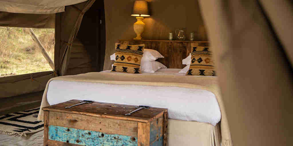 main bedroom, offbeat ndoto, maasai mara, kenya