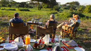 bush breakfast, banagi green camp, tanzania