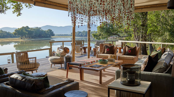 lounge, chindeni camp, south luangwa national park, zambia