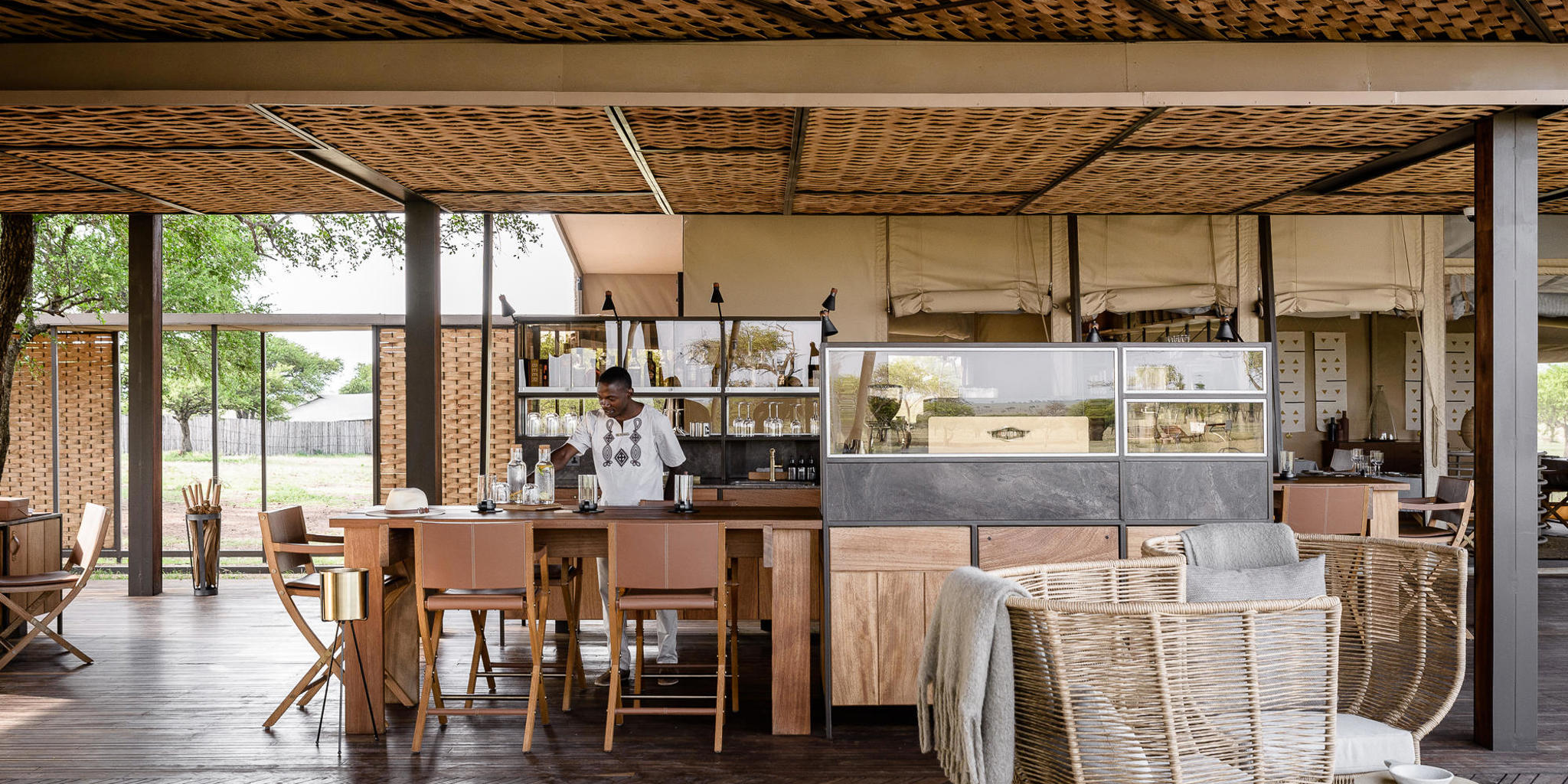 dining, singita sabora tented camp, tanzania