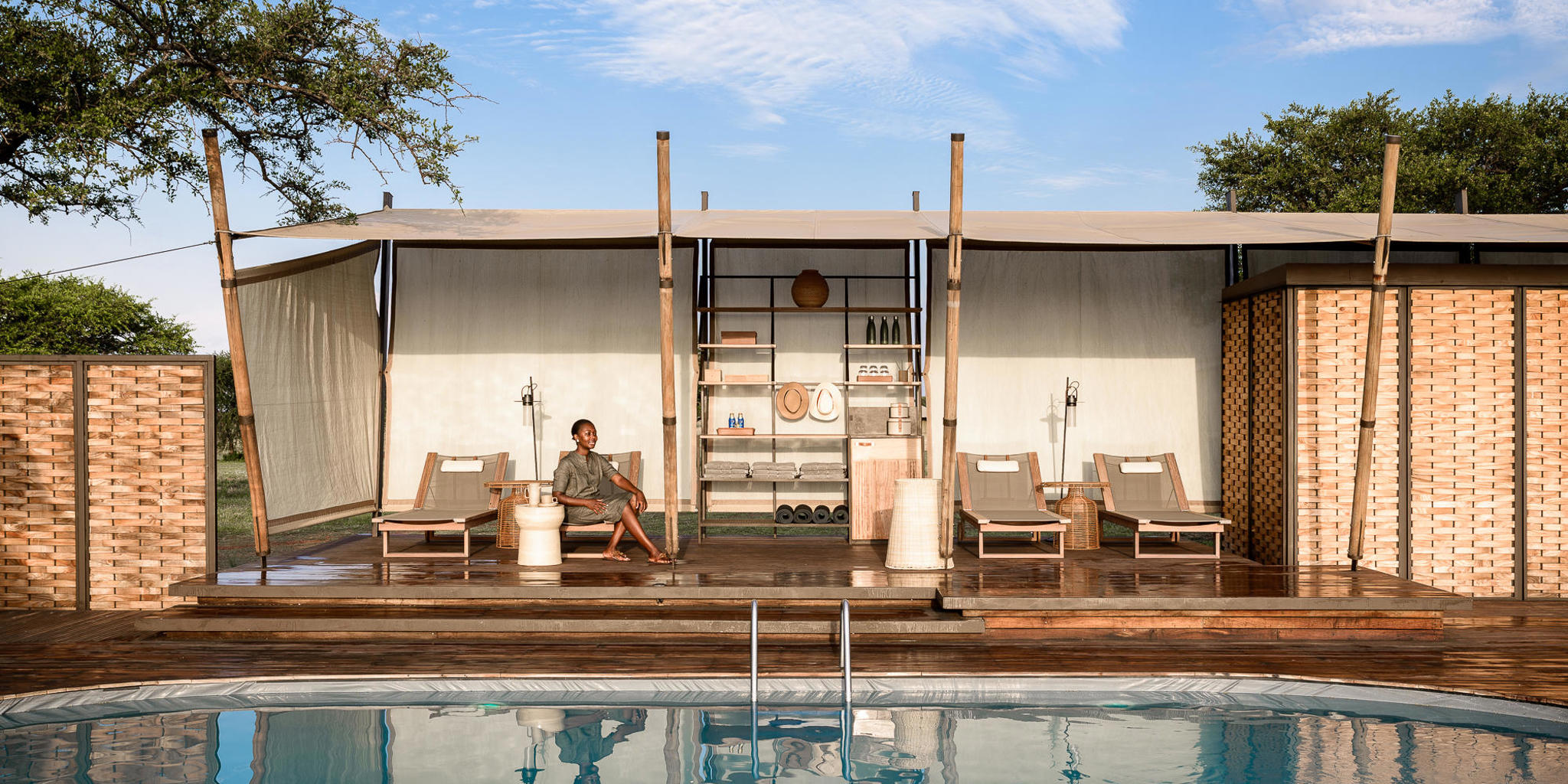 pool, singita sabora tented camp, tanzania