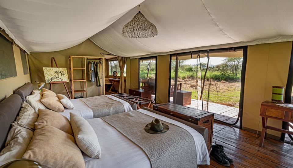 twin room, lemala ewanjan camp, the serengeti, tanzania