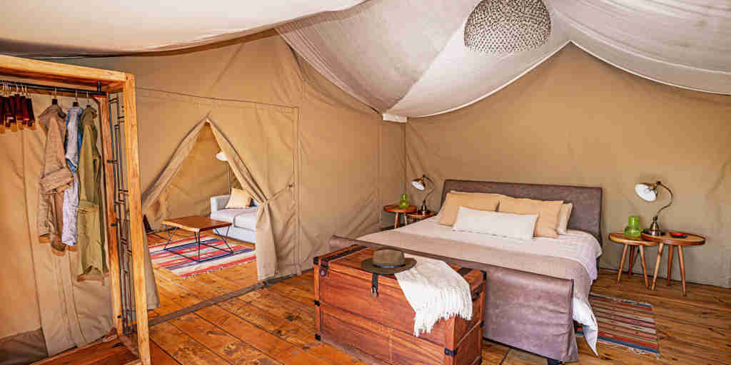 double bedroom, lemala ewanjan camp, the serengeti, tanzania