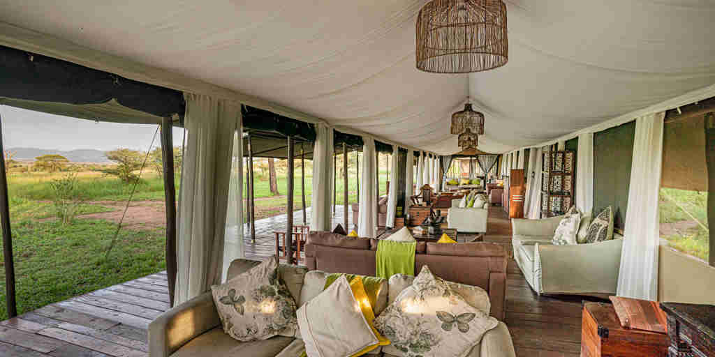 lounge, lemala ewanjan camp, the serengeti, tanzania