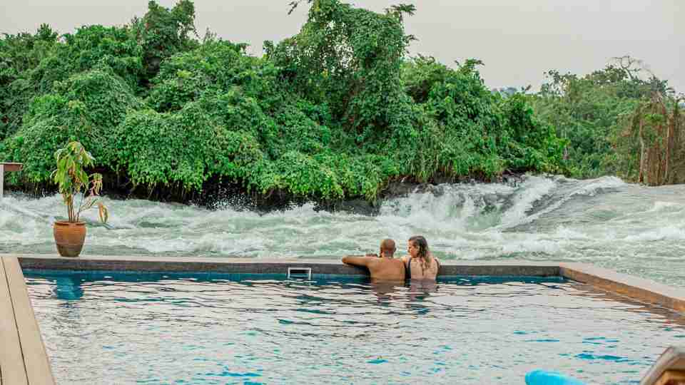 main pool, wildwaters lodge, jinja, uganda