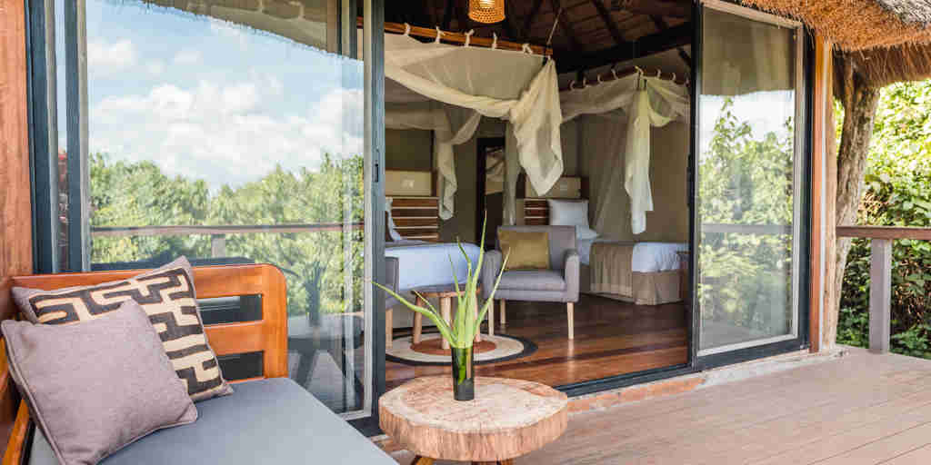 private balcony, wildwaters lodge, jinja, uganda