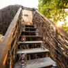 stairwell, chisa busanga camp, kafue national park, zambia
