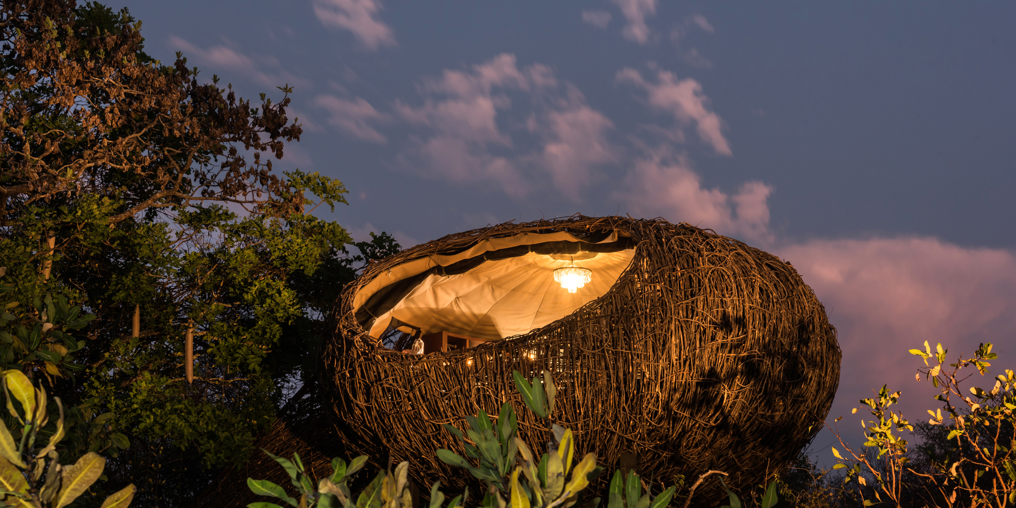 night, chisa busanga camp, kafue national park, zambia