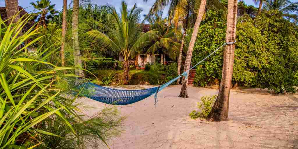hammock, ponwe beach hotel, zanzibar, tanzania