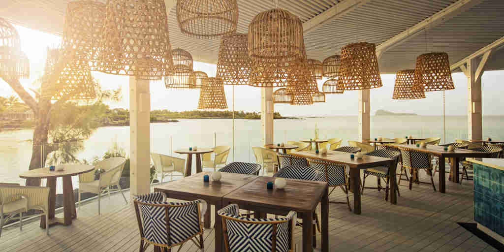 sunset, restaurant, lux grand guabe, north coast, mauritius, africa safaris