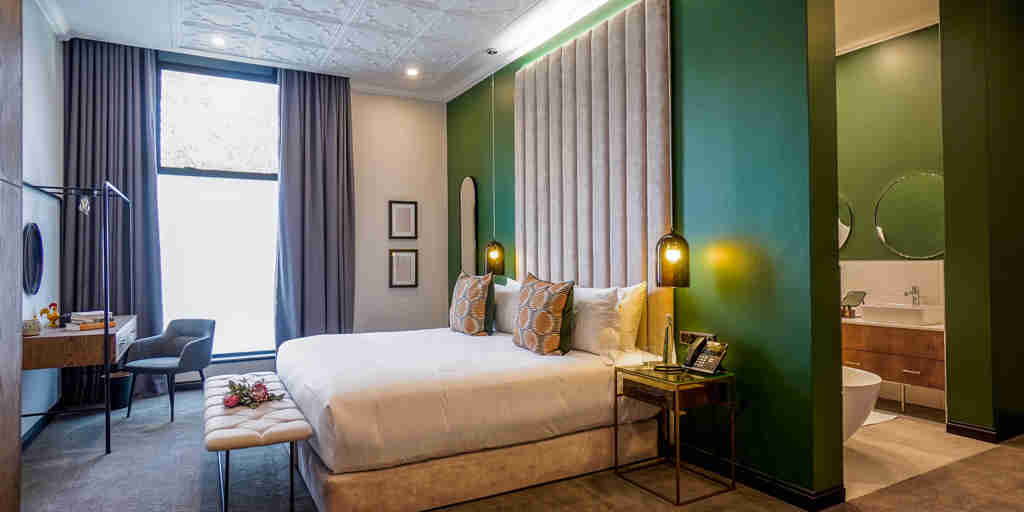 bedroom suite, sanctuary mandela, johannesburg, south africa