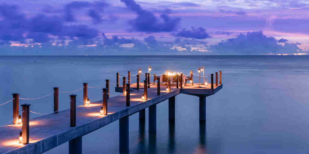 private dining, four seasons desroches island, seychelles