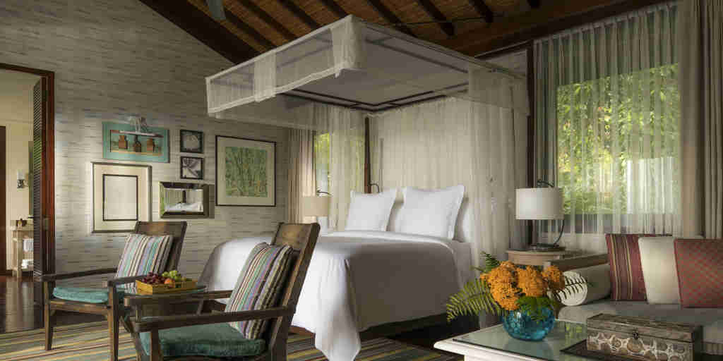 private room, four seasons desroches island, seychelles