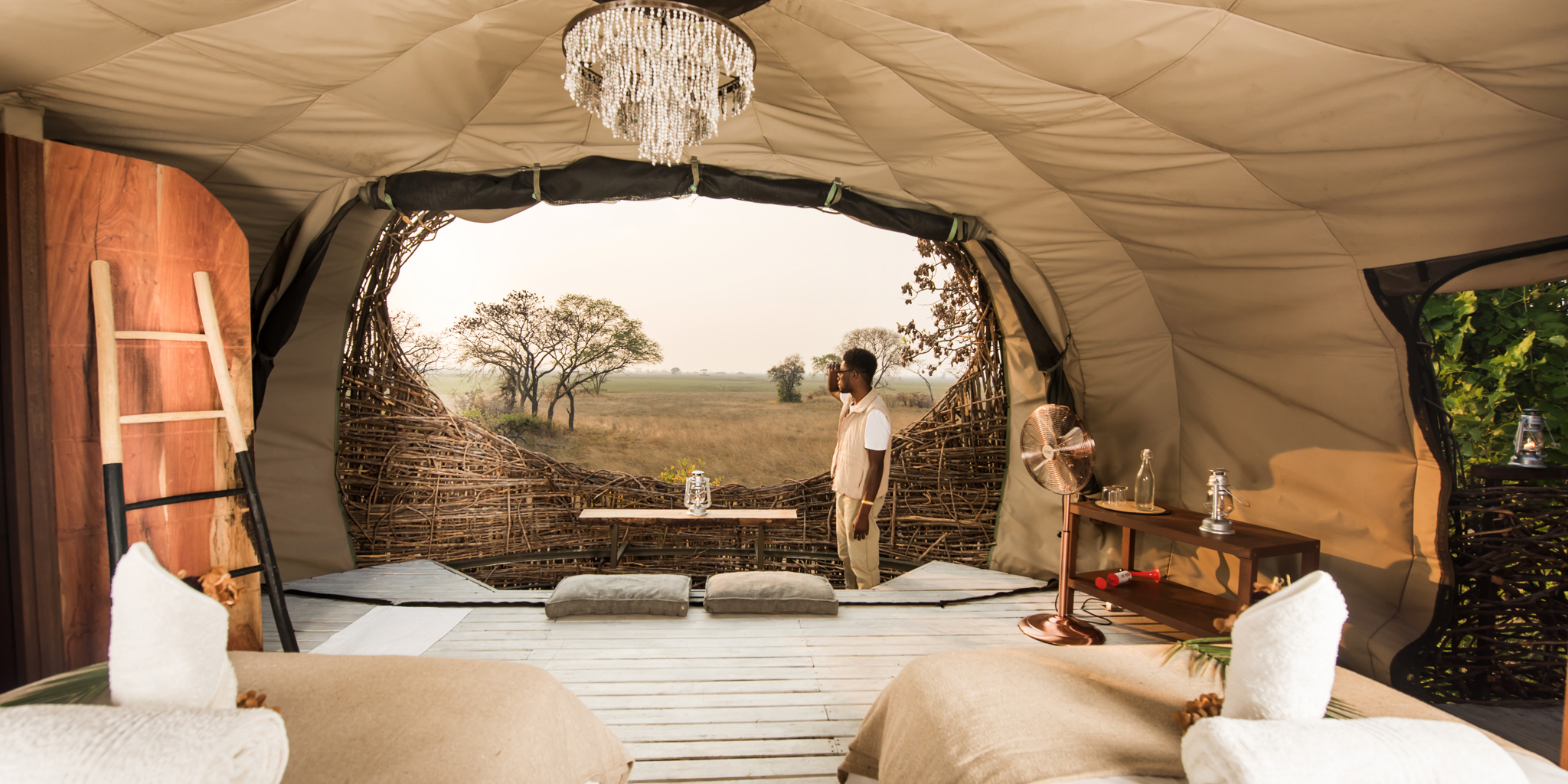 nest interior, chisa busanga camp, kafue national park, zambia