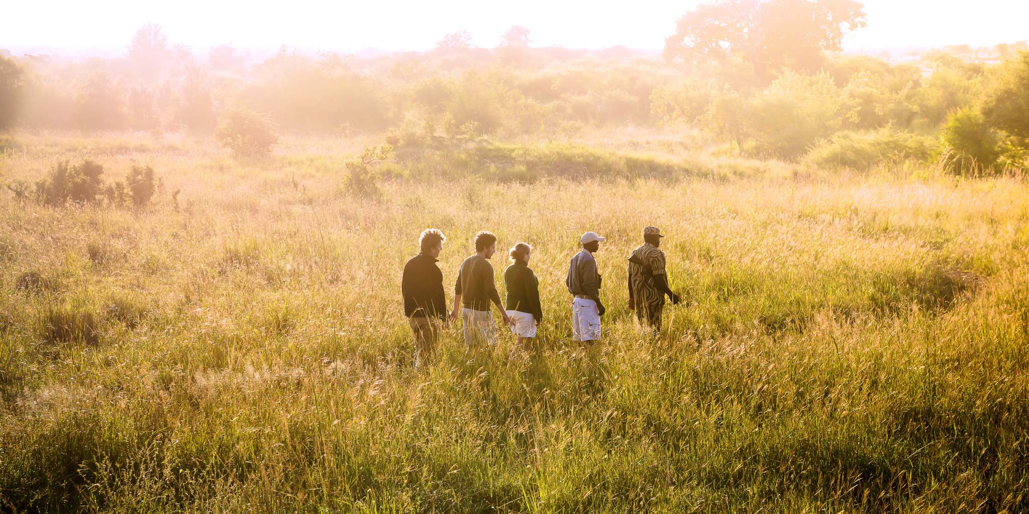 walking safari, ila safari lodge, kafue national park, zambia