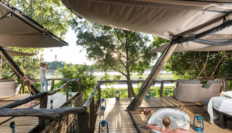 main area, shawa luangwa camp, south luangwa national park, zambia