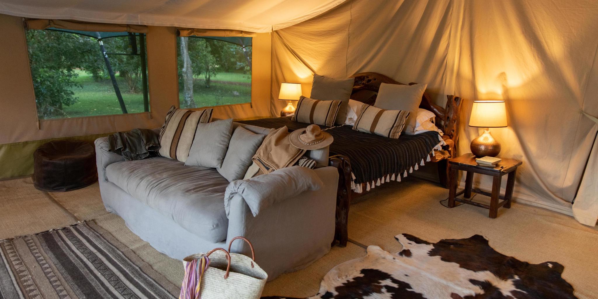 bedroom, governors il moran camp, maasai mara, kenya