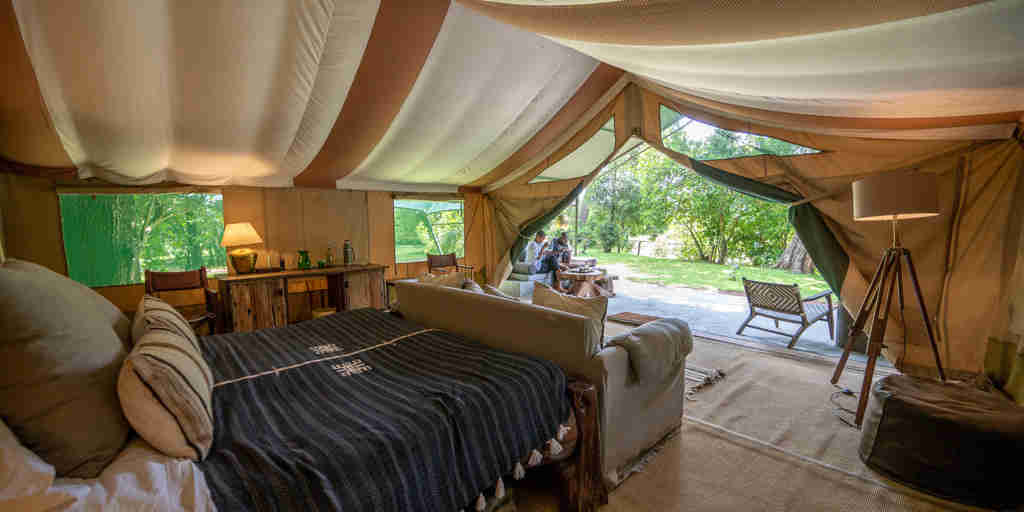 double tent room, governors il moran camp, maasai mara, kenya