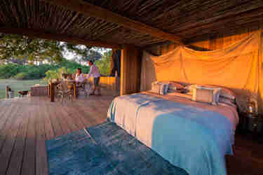 star bed interior, savuti camp, the linyanti, botswana