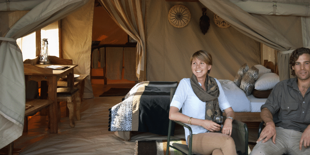 main bedroom, pembezoni classic green camp, the serengeti, tanzania