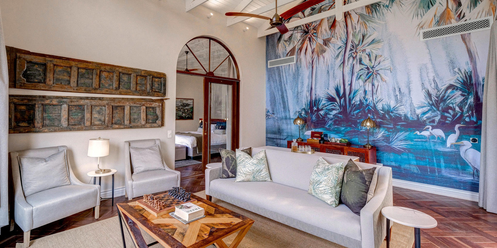Presidential suite lounge, Palm River Lodge, Zimbabwe