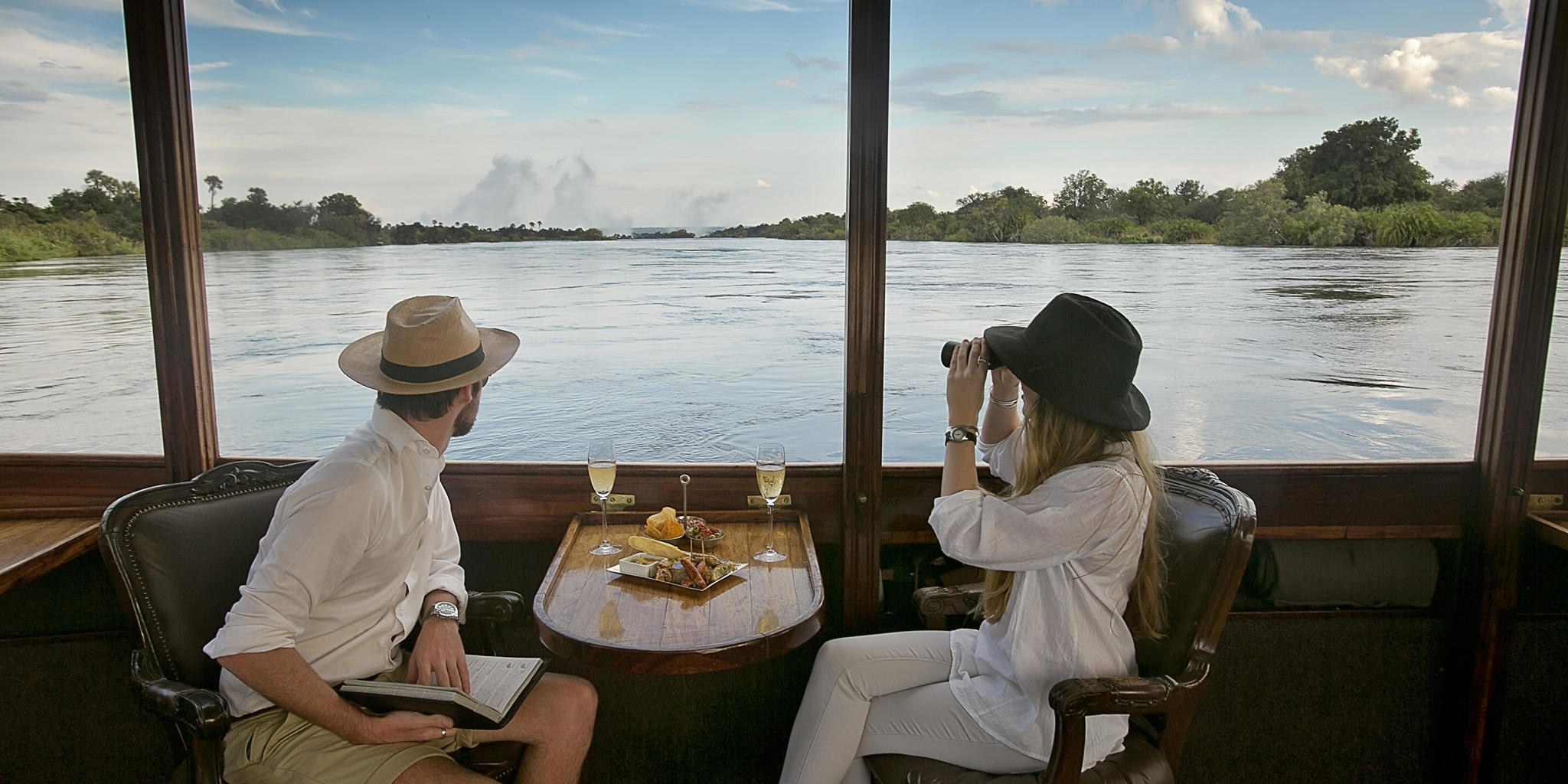 Views from boat safari, Palm River Lodge, Zimbabwe