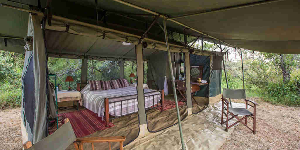 bedroom tent, siruai mobile camp, laikipia, kenya