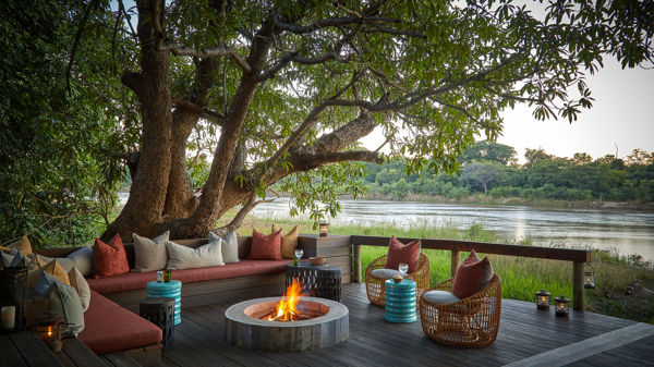 view point camp fire, kapamba bushcamp, south luangwa national park, zambia