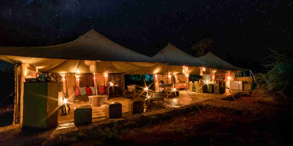 main area evening, hwange bush camp, hwange national park, zimbabwe