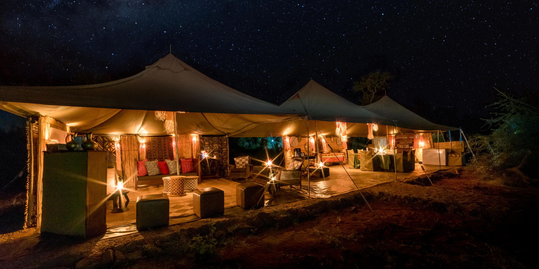 main area evening, hwange bush camp, hwange national park, zimbabwe